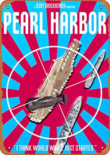 Pearl Harbor Filmposter, Retro, Vintage, dekoratives Metall-Blechschild, 20,3 x 30,5 cm von NIUMOWANG