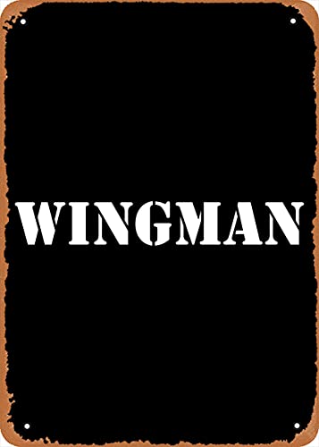 WingMan Just For Fun Retro Vintage Dekoratives Metall-Blechschild 20,3 x 30,5 cm von NIUMOWANG