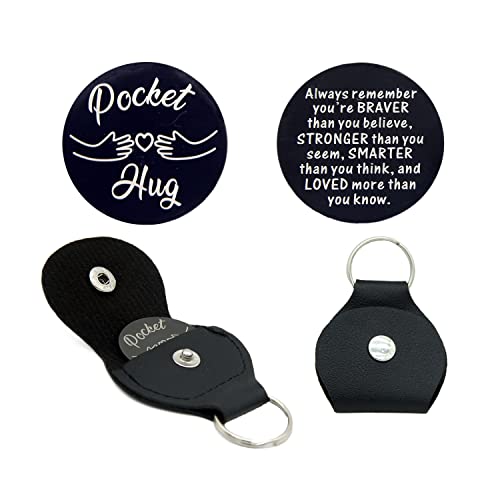 NIUQIGE Glücksbringer，Gute Besserung Geschenke，kleines Geschenk，mutmacher Geschenk，Pocket Hug，für Familie, Lieblingsperson, Frauen, Jungen, Patient (Schwarz) von NIUQIGE