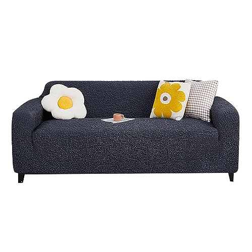 Allgemeine Anti-Roll-Sofa-Kissen, for 3-Sitzer-Sofa mit Kissen und Rock, hochelastischer Sofabezug, verformt Sich Nicht und ist for den Langzeitgebrauch geeignet(Black,145 185cm) von NIUSABOU