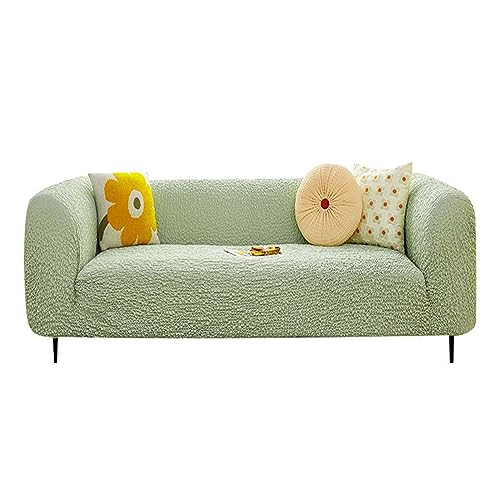 Allgemeine Anti-Roll-Sofa-Kissen, for 3-Sitzer-Sofa mit Kissen und Rock, hochelastischer Sofabezug, verformt Sich Nicht und ist for den Langzeitgebrauch geeignet(Light Green,145 185cm) von NIUSABOU