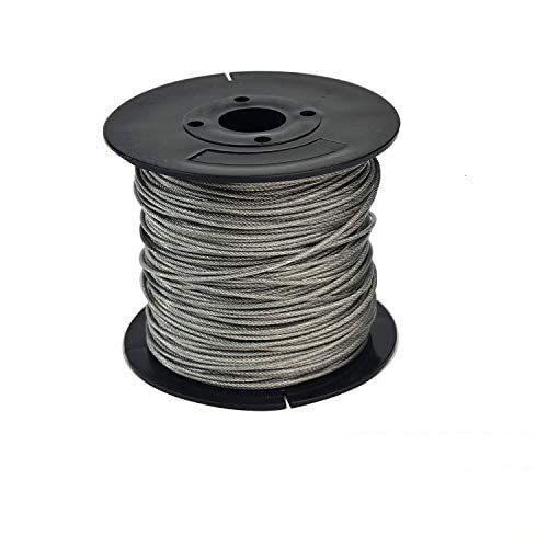 Edelstahl, 304 Stainless Steel Wire Rope Cable 7x7 Structure 164ft Length Multiple Sizes(Dia0.1"Length164ft) von NIUSABOU