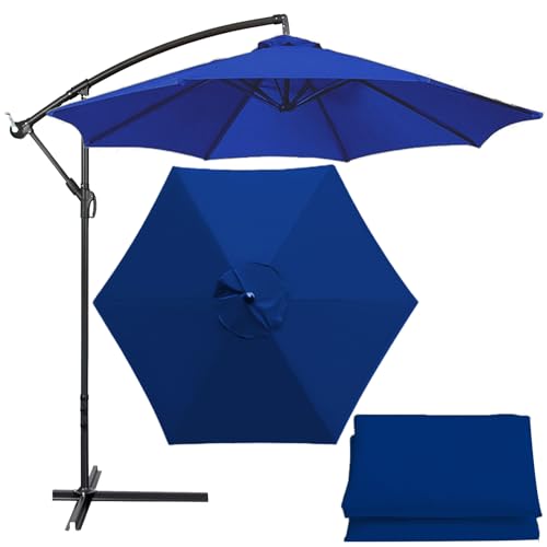 Ersetzen Sie den Sonnenschirm, Ersatzdach for Terrassenschirme for 6 oder 8 Rippen, 2 m/2,7 m/3 m, mehrfarbig(Royal blue,6 ribs-3m(9.8ft)) von NIUSABOU