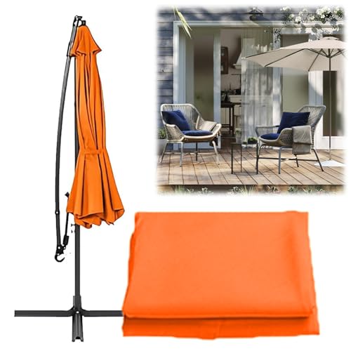 Ersetzen Sie den Sonnenschirm, Terrassenschirm Ersatzdach UV50+ 200-350cm for 6 Oder 8 Rippen Mehrfarbig(Orange,8 RIBS: 300CM/9.8FT) von NIUSABOU