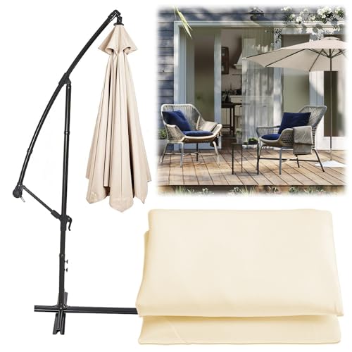 Ersetzen Sie den Sonnenschirm, Terrassenschirm Ersatzdach UV50+ 200-350cm for 6 Oder 8 Rippen Mehrfarbig(White,8 RIBS: 270CM/8.8FT) von NIUSABOU