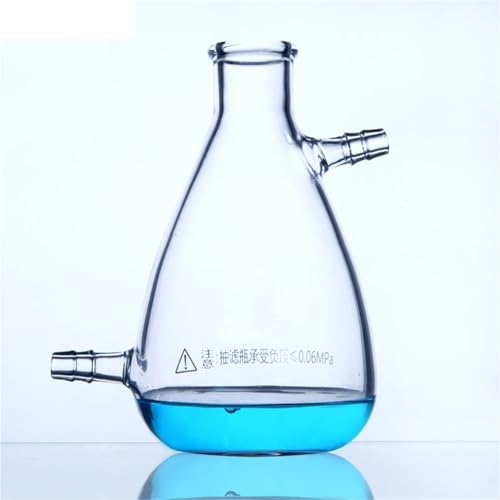 Flaschen mit Skalen, 125 ml-2000 ml Glasfilterflasche mit zwei Rohren Labor-Saugflasche Laborglaswaren(2500mL) von NIUSABOU
