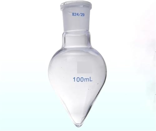 Flaschen mit Skalen, 1PC Labor Hochborosilikatglas 50ml-2000ml Standard mattiert #19#24#29 Mund Verdicken V-förmigen Boden Glaskolben(2000ml celiber24) von NIUSABOU