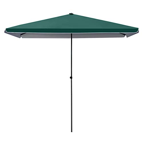 Jardín con paraguas de sol, Tragbarer Terrassenschirm for den Außenbereich, LSF 50+, höhenverstellbar, winddicht, mehrfarbig, mehrere Größen(Green,1.8x2.2m/5.9x7.2ft) von NIUSABOU