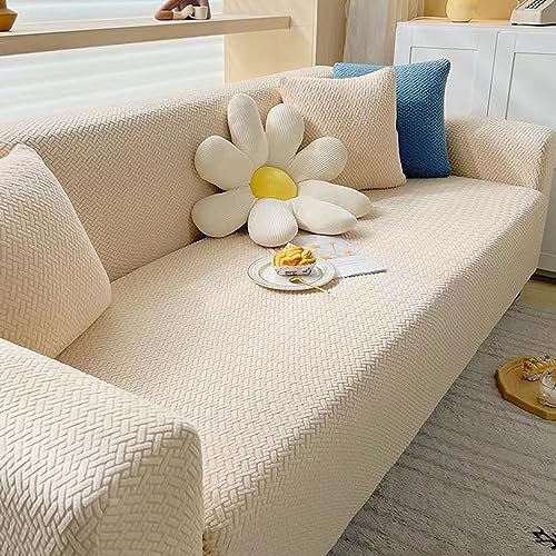 NIUSABOU Allgemeine Anti-Roll-Sofa-Kissen, for 3-Sitzer-Sofa mit Kissen und Rock, universell for alle Jahreszeiten, mehrere Größen zur Auswahl(Beige,190 230cm) von NIUSABOU