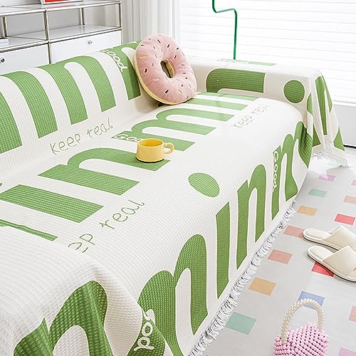 NIUSABOU Allgemeine Anti-Roll-Sofa-Kissen, for Sofas mit 1, 2, 3 oder 4 Kissen, farbenfroher Sofabezug, Flecken- und fellabweisend, Sofa-Schonbezüge for Anbausofas(Green,170 * 170cm) von NIUSABOU