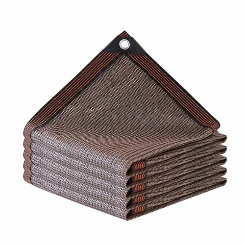 NIUSABOU Aluminiumoxid, Schattentuch Sonnenschutznetz 85% Sonnenschutz HDPE Polyethylen Kaffeebraun Mehrere Größen(5.0x16.0 m/16.4x52.5 ft) von NIUSABOU