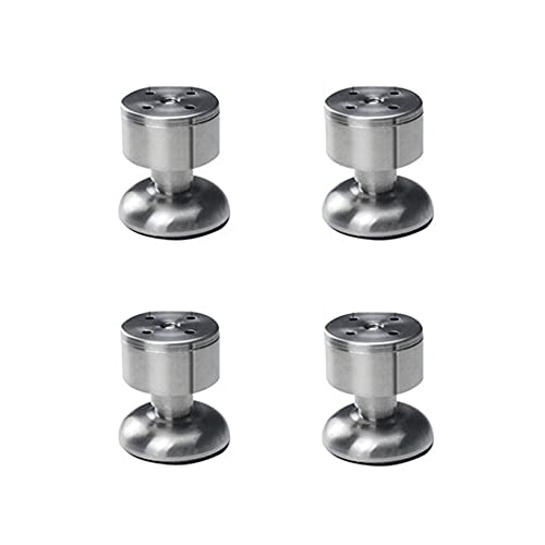 NIUSABOU Edelstahl kann die Beine von Möbeln anpassen. 4er-Pack verstellbare Möbelbeine Edelstahl Silber Mehrere Größen(B,10cm) von NIUSABOU
