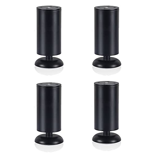 NIUSABOU Edelstahl kann die Beine von Möbeln anpassen. 4er-Pack verstellbare Möbelbeine aus Edelstahl, Mehrfarbig, 6–30 cm(Black,8cm) von NIUSABOU