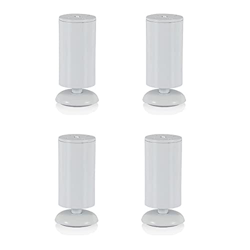 NIUSABOU Edelstahl kann die Beine von Möbeln anpassen. 4er-Pack verstellbare Möbelbeine aus Edelstahl, Mehrfarbig, 6–30 cm(White,6cm) von NIUSABOU