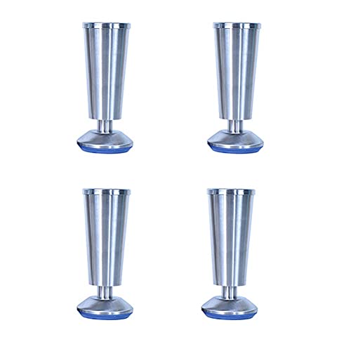 NIUSABOU Edelstahl kann die Beine von Möbeln anpassen. 4er-Pack verstellbare Möbelbeine aus Edelstahl, silberfarben, 8–15 cm Höhe(10cm) von NIUSABOU