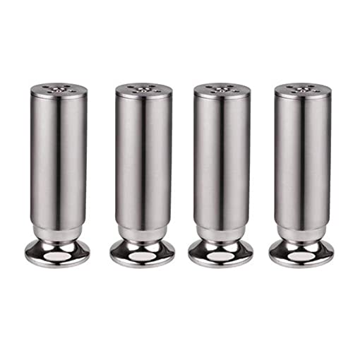 NIUSABOU Edelstahl kann die Beine von Möbeln anpassen. Möbelbeine aus Edelstahl, 4er-Pack, höhenverstellbar, 0–15 mm, mehrere Größen, 6–30 cm(30cm) von NIUSABOU