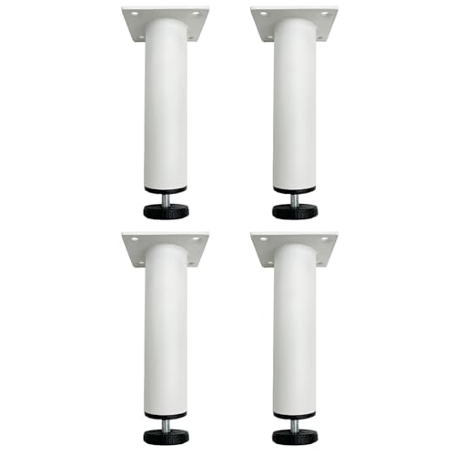 NIUSABOU Edelstahl kann die Beine von Möbeln anpassen. Verstellbare Möbelbeine aus Edelstahl, weiß, 4er-Pack, Höhe 9–19 cm(16cm) von NIUSABOU