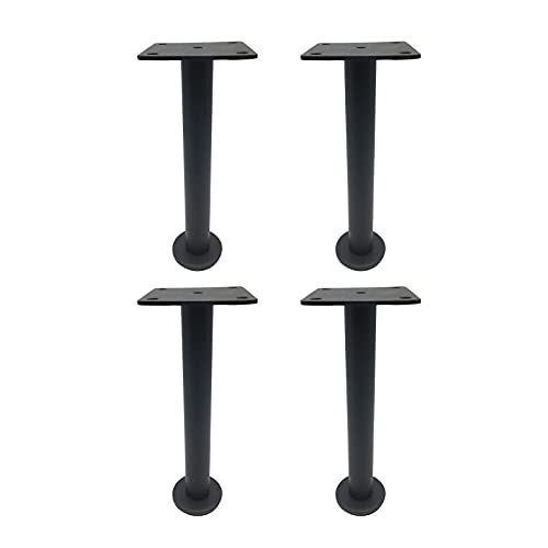 NIUSABOU Edelstahl kann die Beine von Möbeln anpassen. Verstellbare zylindrische Möbelbeine aus Edelstahl, Mehrfarbig, 10–40 cm(Black,32cm/12.6in) von NIUSABOU