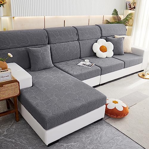 NIUSABOU Sofa-Sitzabdeckung, Jacquard-Stretch-Sofakissen-Schonbezug for einzelne Kissen, Mehrfarbig, mehrere Größen(Greyb,Backrest-M) von NIUSABOU