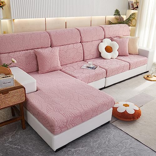 NIUSABOU Sofa-Sitzabdeckung, Jacquard-Stretch-Sofakissen-Schonbezug for einzelne Kissen, Mehrfarbig, mehrere Größen(Red,Backrest-M) von NIUSABOU