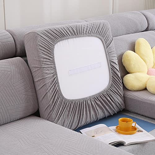 NIUSABOU Sofa-Sitzabdeckung, Sofa Chaise Sitz Rückenlehne Kopfstütze Abdeckungen Multicolor Mehrere Größen(Grayb,Backrest-S(65-85cm)) von NIUSABOU