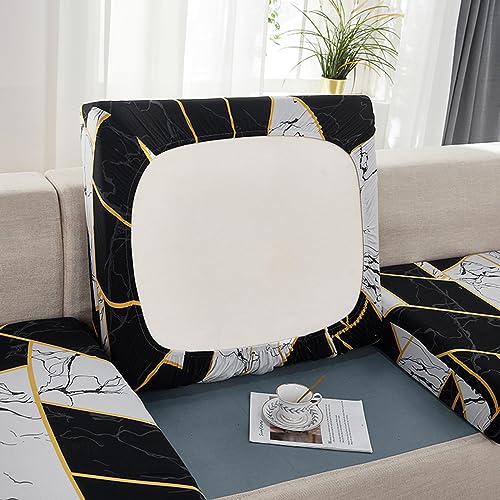 NIUSABOU Sofa-Sitzabdeckung, Sofakissenbezug, Stretch-Schonbezüge for 1-, 2-, 3- und 4-Sitzer, mehrere Größen, Mehrfarbig(G,4-Seater-X(165-200cm)) von NIUSABOU