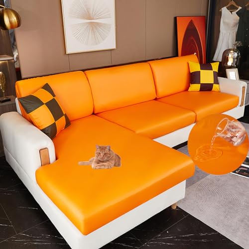 NIUSABOU Sofa-Sitzabdeckung, Sofasitzbezüge, Mehrfarbig, mehrere Größen(Orange,Backrest(60-85cm)) von NIUSABOU