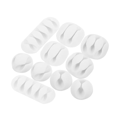 Robuste Kabelklemmen. Selbstklebende Kabel-Organizer-Clips, mehrfarbig, 10 Stück(White) von NIUSABOU