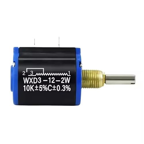 Rotationspotentiometer, Drehbares WXD3-12 Mehrgang-Drahtpotentiometer 5 Umdrehungen 28 x 20 x 20 mm Rotationspotentiometer, Drehbares WXD3-12 Mehrgang-Drahtpotentiometer 5 Umdrehungen 28 x 20 x 20 mm von NIUSABOU
