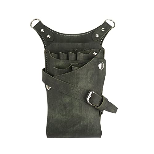 Salon Friseur-Toolkit, 6 Stück PU-Leder Friseurschere und Werkzeug Hüfttasche Beutel Holster Multicolor(A) von NIUSABOU