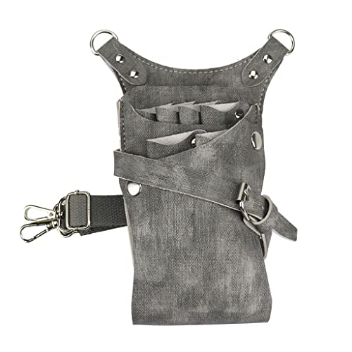 Salon Friseur-Toolkit, 6 Stück PU-Leder Friseurschere und Werkzeug Hüfttasche Beutel Holster Multicolor(B) von NIUSABOU