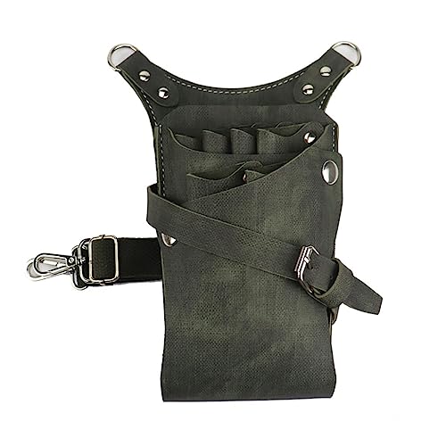 Salon Friseur-Toolkit, 6 Stück PU-Leder Friseurschere und Werkzeug Hüfttasche Beutel Holster Multicolor(C) von NIUSABOU
