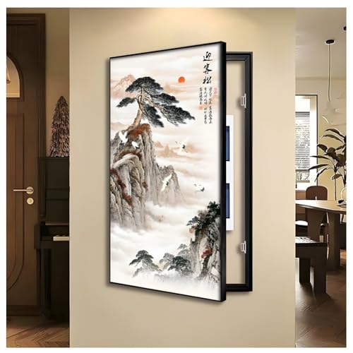Sicherungskasten Deckel, Malerei, Stromkastenabdeckung, Kreativer Schaltkasten Moderne Stromzählerabdeckung, Gemälde ausblenden Wanddekoration(A,50x70 cm/19.7x27.6 in) von NIUSABOU