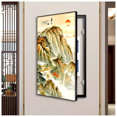 Sicherungskasten Deckel, Malerei, Stromkastenabdeckung, Kreativer Schaltkasten Moderne Stromzählerabdeckung, Gemälde ausblenden Wanddekoration(C,50x100 cm/19.7x39.4 in) von NIUSABOU