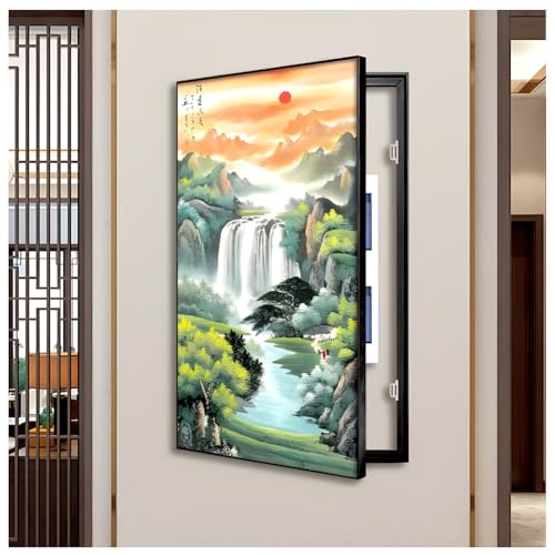Sicherungskasten Deckel, Malerei, Stromkastenabdeckung, Kreativer Schaltkasten Moderne Stromzählerabdeckung, Gemälde ausblenden Wanddekoration(D,50x70 cm/19.7x27.6 in) von NIUSABOU