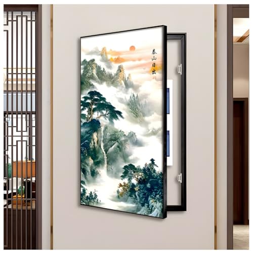 Sicherungskasten Deckel, Malerei, Stromkastenabdeckung, Kreativer Schaltkasten Moderne Stromzählerabdeckung, Gemälde ausblenden Wanddekoration(E,50x100 cm/19.7x39.4 in) von NIUSABOU
