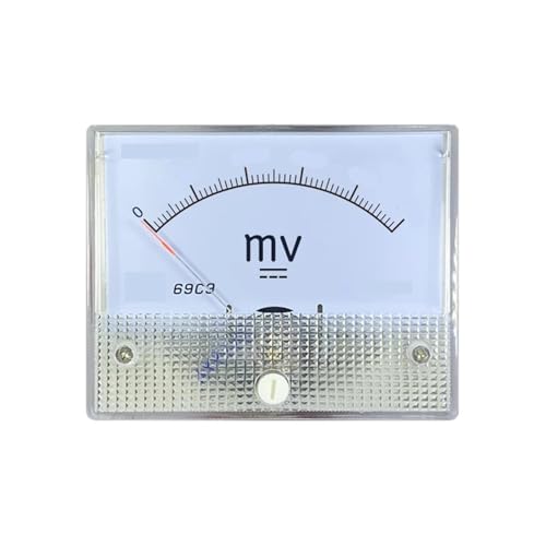 Simulierte Zifferblattzähler, 69C9 Analoges Panel-DC-Millivoltmeter 80x64mm DC 40-500mV(DC 50mV) von NIUSABOU