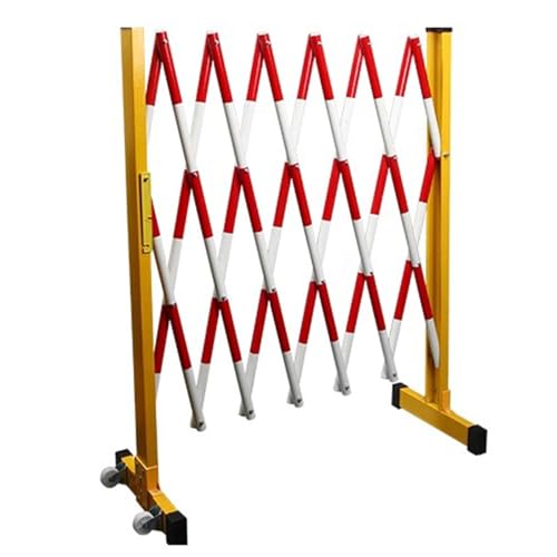 Straßenbarrieren ausdehnen, Erweiterbare Verkehrsabsperrung, zusammenklappbar, mobile Absperrung mit Rädern, 1,2 m oder 1,5 m Höhe, mehrfarbig(1.2m x 3m/3.9ft x 9.8ft) von NIUSABOU