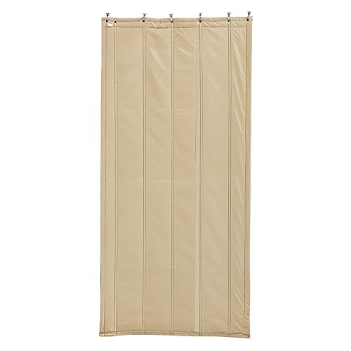 Wärmeleitungsvorhänge, Trennwand for Türöffnung, wasserdicht, Schalldämmung, mehrere Größen, Khaki-Braun(Khaki,W140cm*H220cm/55 * 86.5in) von NIUSABOU