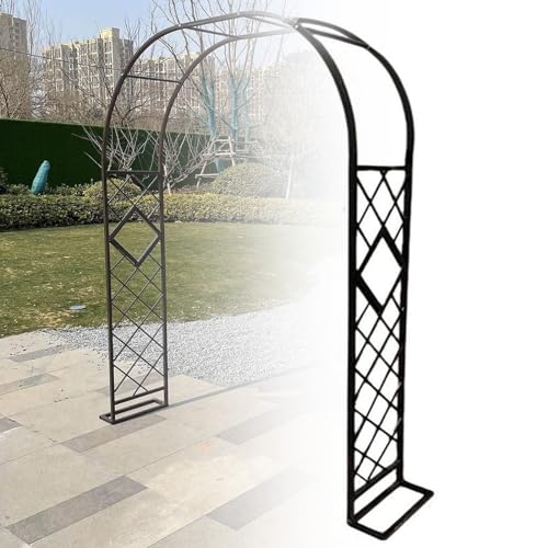 dekorative Gartenzaun, Galvanisierte Metallgarten-Bogen-Pflanzenunterstützungs-mehrfarbige mehrfache Größen mit Basis oder Stange(Brown-a,180x230cm/5.9x7.5ft) von NIUSABOU