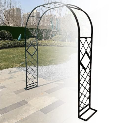 dekorative Gartenzaun, Galvanisierte Metallgarten-Bogen-Pflanzenunterstützungs-mehrfarbige mehrfache Größen mit Basis oder Stange(Green-a,340x230cm/11.1x7.5ft) von NIUSABOU