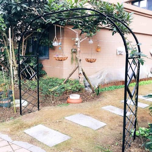 dekorative Gartenzaun, Gartenbogen-Gartenlaube, Spalier, mehrfarbig, 4,5–11,1 Fuß B x 7,5 Fuß H(White-a,340x230cm/11.1x7.5ft) von NIUSABOU