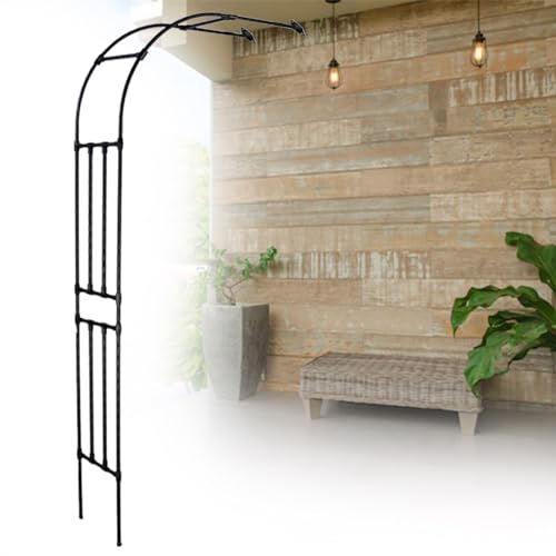 dekorative Gartenzaun, Gartenbogen Laube Spalier Pergola Torbogen Multicolor Mehrere Größen(Black,120x240cm/47.2x94.5in) von NIUSABOU