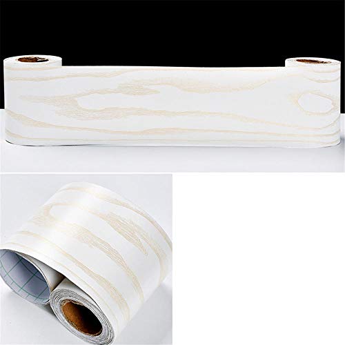 ungeklebte Wandrahmen-Aufkleber, Tapetenbordüre for Abziehen und Aufkleben for Wand und Decke, mehrfarbig, mehrere Größen(Thickened Golden Sandalwood,8cm X 1000cm) von NIUSABOU