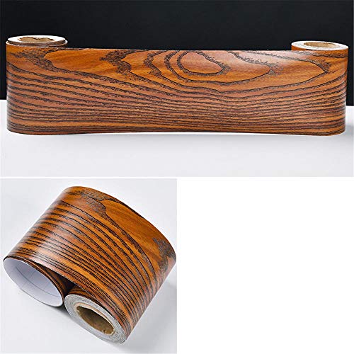 ungeklebte Wandrahmen-Aufkleber, Tapetenbordüre for Abziehen und Aufkleben for Wand und Decke, mehrfarbig, mehrere Größen(Thickened Pear Wood,15cm X 1000cm) von NIUSABOU