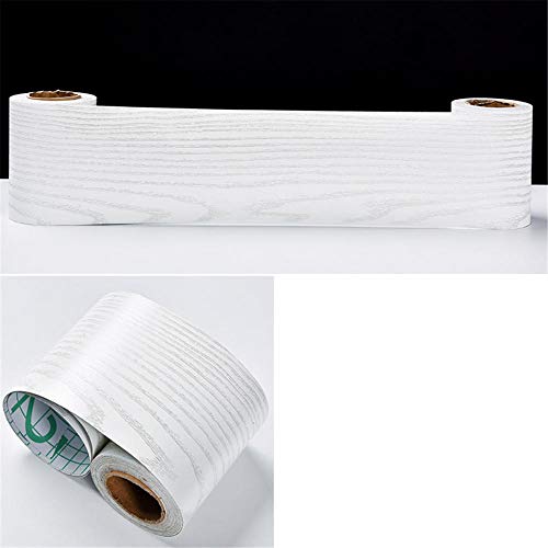 ungeklebte Wandrahmen-Aufkleber, Tapetenbordüre for Abziehen und Aufkleben for Wand und Decke, mehrfarbig, mehrere Größen(Thickened Silver Sandalwood,12cm X 1000cm) von NIUSABOU
