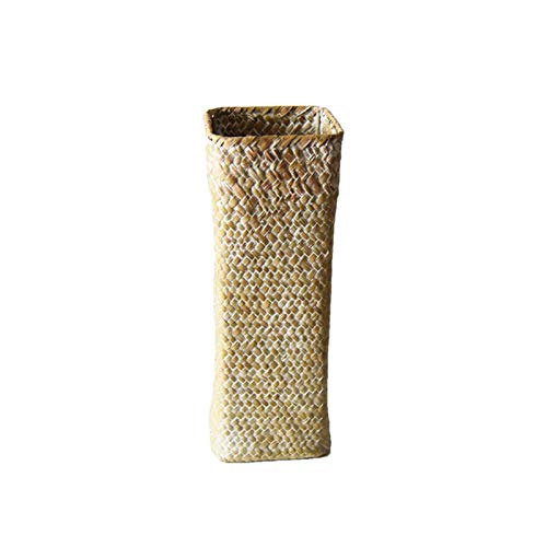 NIUXICH Gewebte Rattan-Vase, groß, natürlich, handgefertigt, Blumenkorb, Organizer für Hochzeiten, Zuhause, nautische Party, Spa, Meditation, natürliche Heimdekoration, Spa von NIUXICH