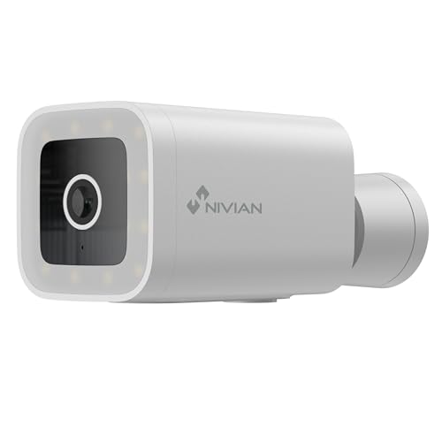 NIVIAN - Bullet WiFi Kamera 2,4 GHz | Half4K 2560x1440 | Menschenerkennung | Farbnachtsicht | Kompatibel mit Alexa und Google Home | Fernsteuerung über Tuya App (Bullet) von NIVIAN