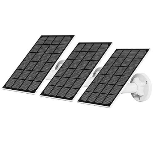 Nivian-Solarpanel für IP-Sicherheits- und Überwachungskameras mit Batterie -Kompatibel mit Ezviz C3A und BC1C- Geeignet für den Außenbereich IP65- MicroUSB-Anschluss- DC 5V 3W- 3 Meter Kabel von NIVIAN