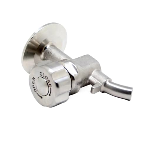 1,5-Zoll-Tri-Clamp-Probenahmeventil aus Edelstahl SS304 mit Entschäumergerät, Bierprobenahmeventil in Handradqualität(Sample Valve 375g) von NIWPPKIMX